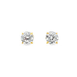 14k Yellow Gold 2.45ct Lab Diamond Earrings