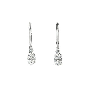 10k White Gold 1.75ct Lab Diamond Earrings