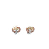 14k Tri-Gold Diamond Earrings