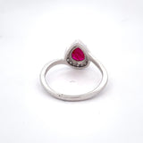 Sterling Silver .90ct Ruby Ring