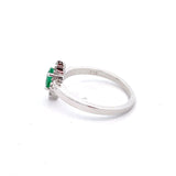 Sterling Silver .44ct Emerald Ring