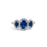 .43ct Diamond and 1.45ct Sapphire Ring