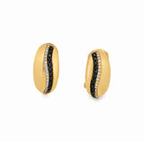 14kt Rose Gold .22ct Black .11ct White Diamond Earring