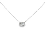 14k White Gold .85ct Diamond Necklace