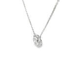 14k White Gold .85ct Diamond Necklace