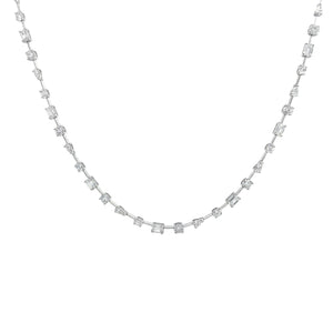14k White Gold 9.55ct Lab Diamond Necklace