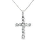 Platinum 2.40ct Diamond Cross Pendant