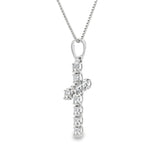 Platinum 2.40ct Diamond Cross Pendant