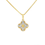 10k Yellow Gold .55ct Lab Diamond Cross Pendant