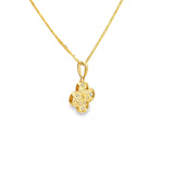 10k Yellow Gold .55ct Lab Diamond Cross Pendant