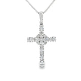 Platinum 1.75ct Diamond Cross Pendant