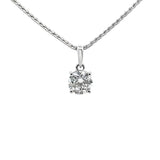 14k White Gold 1.05ct Lab Diamond Pendant