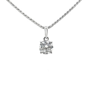 14k White Gold 1.05ct Lab Diamond Pendant