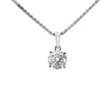 Platinum 1.15ct Lab Diamond Pendant