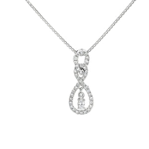 White Gold .40ct Lab Diamond Cross Pendant