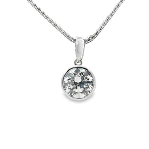Platinum 2.10ct Lab Diamond Pendant