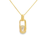 14k Yellow Gold 2.70ct Lab Diamond Cross Pendant