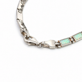 Silver Crystal Opal Bracelet
