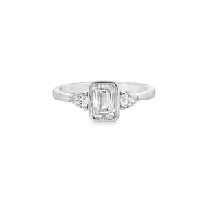10k White Gold 1.35ct Lab Diamond Ring