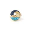 14k Yellow Gold .36ct Sapphire Wave Ring