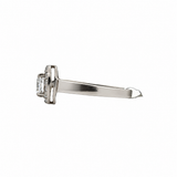 Silver Round Crystal Ring