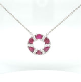 Circle of Life Ruby and Diamond Small Necklace