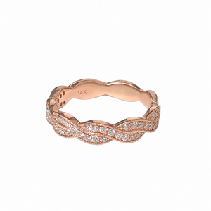 14k Rose Gold .28ct Pink Diamond Ring