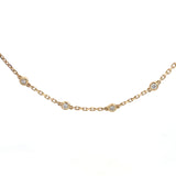 Gorgeous 22” 14k Yellow Gold Diamond Necklace