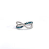 Beautiful Blue and White Diamond Ring