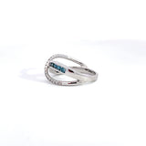 Beautiful Blue and White Diamond Ring