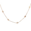 Stunning 18” 14k Rose Gold Diamond Necklace