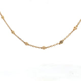 Beautiful 14” 14k Yellow Gold Diamond Necklace