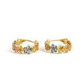 Tri-Gold Hibiscus Earrings