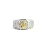 Men's Yellow and White Diamond Ring