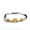 18k Yellow Gold Crown Adjustable Bracelet