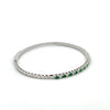 Beautiful Emerald and Diamond Flex Bangle