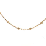 Gorgeous 22” 14k Yellow Gold Diamond Necklace