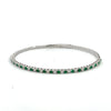 Beautiful Emerald and Diamond Flex Bangle