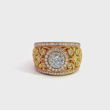 Vintage Tri-Gold and Diamond Ring
