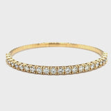 14k Yellow Gold 4.01ct Diamond Bangle