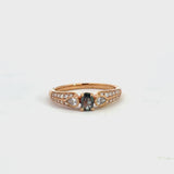 Gorgeous Natural Alexandrite Diamond 18k Rose Gold Ring