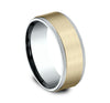 14k White and Yellow Gold Men's Ring 8mm