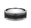 Black and White Cobalt Men's Ring 8mm