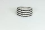 Bedazzled Seven Layered Black and White Diamond Band
