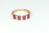 Four Stone Oval Cut Ruby Ring