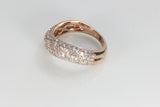 Rose Gold with Pave Diamond Band