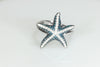Blue and White Diamond Starfish Ring