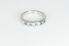 Blue and White Channel Set Diamond Band