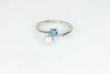 Simple and Stylish Blue and White Diamond Ring