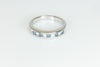 Blue and White Channel Set Diamond Ring